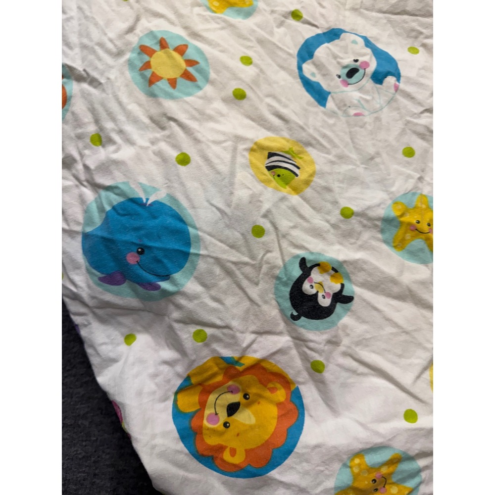 Vintage Precious Planet Fiher Price Fitted Toddler or Crib Bed Sheet Vintage - Picture 3 of 6